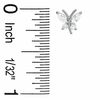 Thumbnail Image 2 of Cubic Zirconia Butterfly Stud Earrings in 10K White Gold
