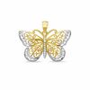 Thumbnail Image 1 of Lacy Filigree Butterfly Charm in 10K Two-Tone Gold