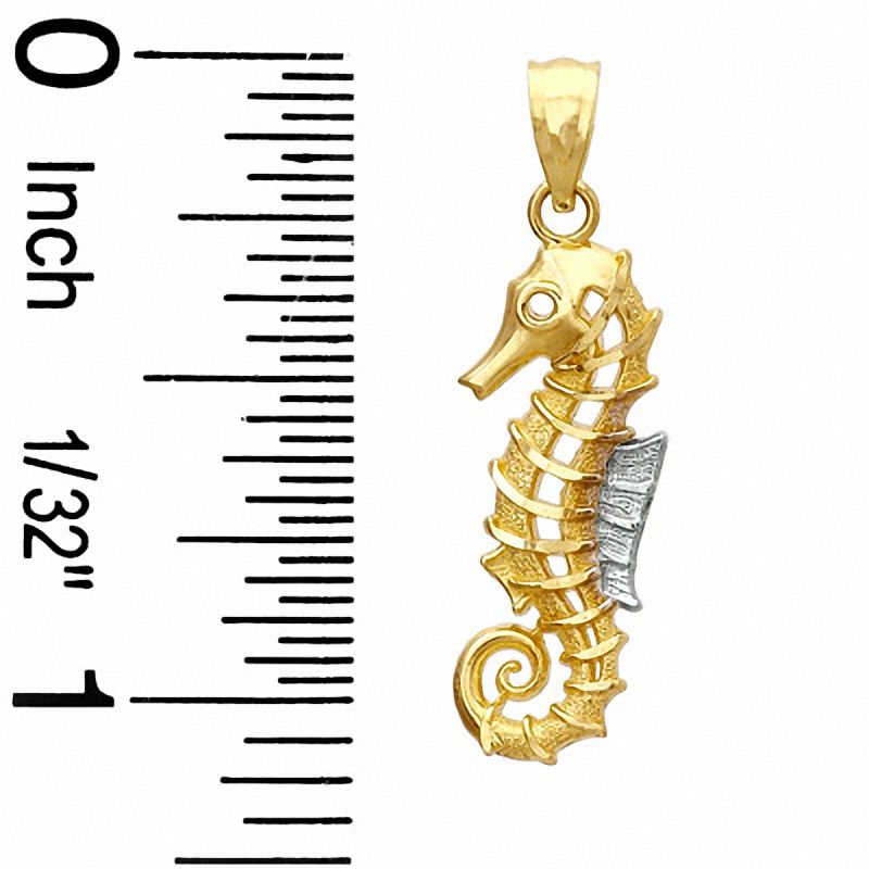 Main Image 2 of Seahorse Charm in 10K Two-Tone Gold