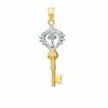 Thumbnail Image 1 of Diamond-Cut Heart Key Charm in 10K Two-Tone Gold