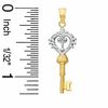 Thumbnail Image 2 of Diamond-Cut Heart Key Charm in 10K Two-Tone Gold