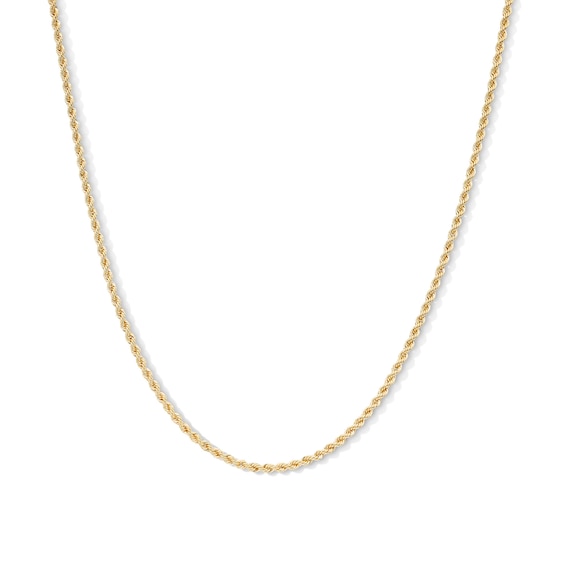 Gauge Diamond-Cut Rope Chain Necklace in 10K Solid Gold Bonded Sterling Silver