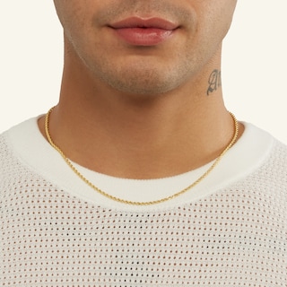 10K Gold Bonded Diamond-Cut Rope Chain - 18"