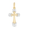 Thumbnail Image 0 of Medium Fancy Diamond-Cut Cross Charm with Open Tips in 10K  Gold