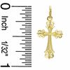 Medium Fancy Diamond-Cut Cross Charm with Open Tips in 10K  Gold