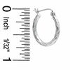 Thumbnail Image 1 of 10K White Gold 17mm Diamond-Cut Hoop Earrings