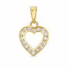 Thumbnail Image 0 of Cubic Zirconia Heart Charm in 10K Gold