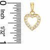 Thumbnail Image 1 of Cubic Zirconia Heart Charm in 10K Gold