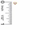 Child's Heart-Shaped Pink Cubic Zirconia Earrings in 10K Gold