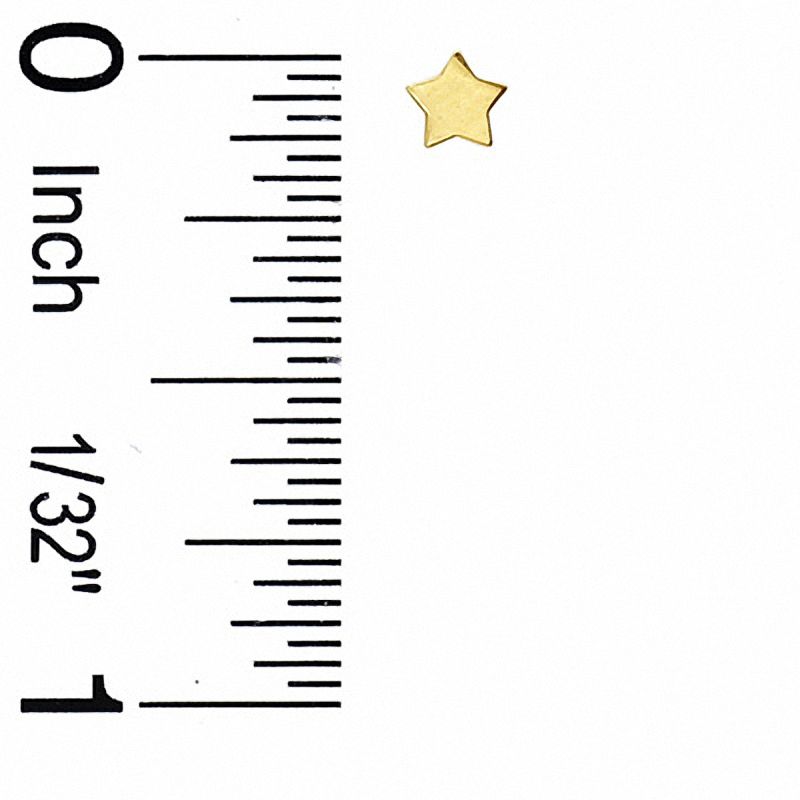 Child's Star Stud Earrings in 10K Gold