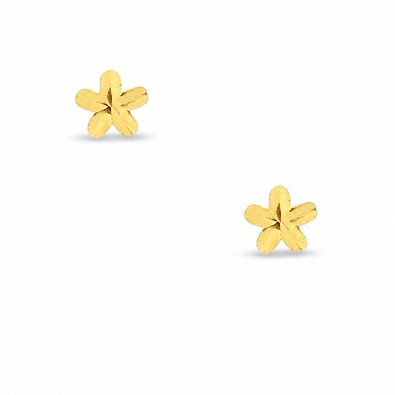 Child's Flower Stud Earrings in 14K Gold