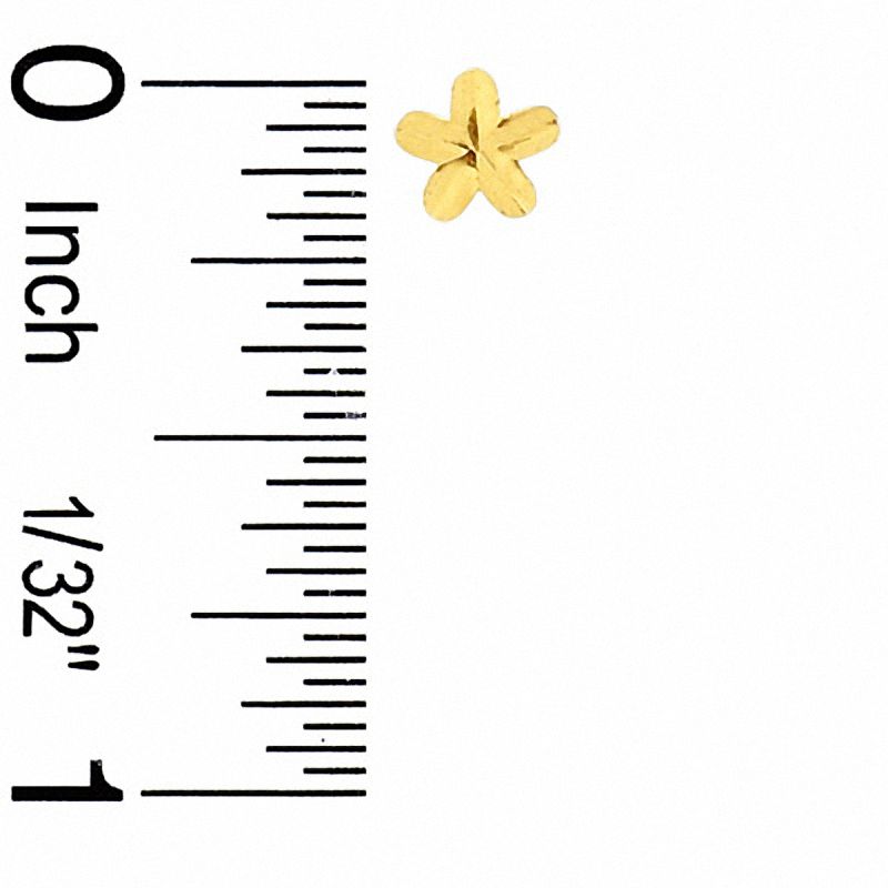 Child's Flower Stud Earrings in 14K Gold