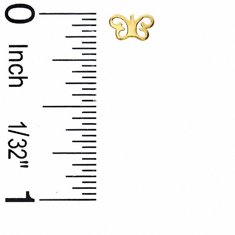 Child's Butterfly Stud Earrings in 10K Gold