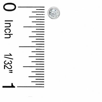 Child's 3mm Cubic Zirconia Earrings in 10K White Gold