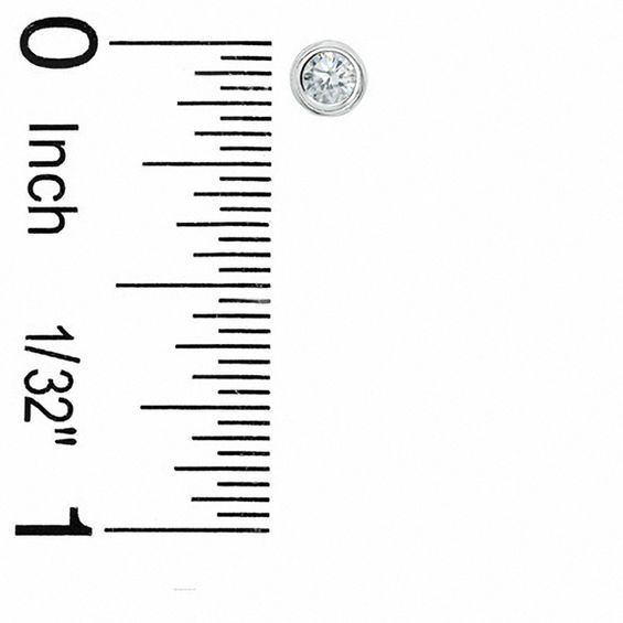 Child's 3mm Cubic Zirconia Earrings in 10K White Gold