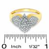 Diamond Accent Marquise Cluster Ring in 18K Gold-Plated Sterling Silver - Size 7