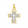 Thumbnail Image 1 of Diamond Accent Cross Charm in 18K Gold-Plated Sterling Silver