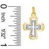 Thumbnail Image 2 of Diamond Accent Cross Charm in 18K Gold-Plated Sterling Silver