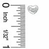 Cubic Zirconia Accent Puffy Heart Earrings in 10K White Gold