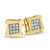 Thumbnail Image 1 of 1/20 CT. T.W. Composite Diamond Square Knot Stud Earrings in 10K Gold