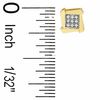 Thumbnail Image 2 of 1/20 CT. T.W. Composite Diamond Square Knot Stud Earrings in 10K Gold