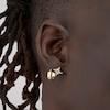 Thumbnail Image 2 of Diamond Accent Curved Frame Square Earrings in 10K Gold