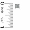 Thumbnail Image 1 of Diamond Accent Corner Frame Square Earrings in 10K White Gold
