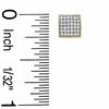 1/5 CT. T.W. Diamond Puffed Square Earrings in 10K Gold