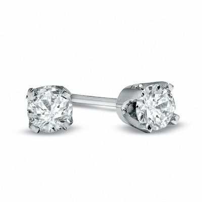 1/4 CT. T.W. Diamond Solitaire Stud Earrings in 10K White Gold