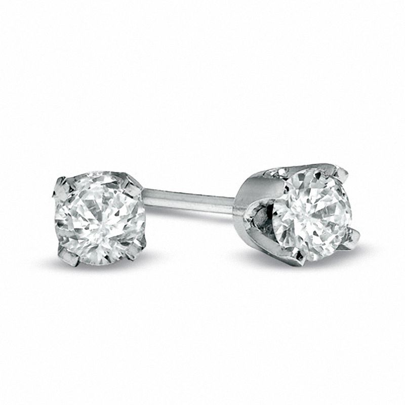 1/4 CT. T.W. Diamond Solitaire Stud Earrings in 10K White Gold
