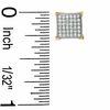 Thumbnail Image 2 of 1/5 CT. T.W. Diamond Corner Frame Square Earrings in 10K Gold