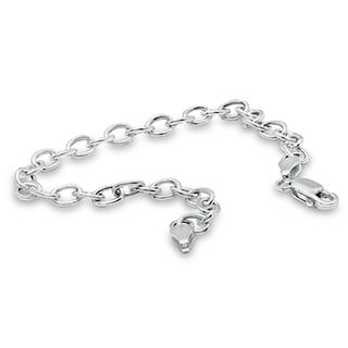 Child's Sterling Silver Link Charm Bracelet - 6.5"