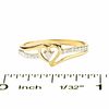 Thumbnail Image 2 of Diamond Accent Heart Split Shank Promise Ring in 10K Gold