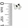 Thumbnail Image 1 of Child's Black and White Enamel Puppy Stud Earrings in Sterling Silver