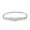 Thumbnail Image 1 of Child's Sterling Silver Daddy's Little Girl Bangle with Pink Enamel
