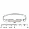 Thumbnail Image 2 of Child's Sterling Silver Daddy's Little Girl Bangle with Pink Enamel