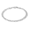 Made in Italy 120 Gauge Flat Mariner Link Chain Bracelet in Solid Sterling Silver - 8"
