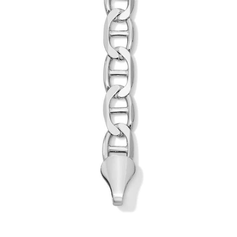 Main Image 4 of Made in Italy 120 Gauge Flat Mariner Link Chain Bracelet in Solid Sterling Silver - 8"