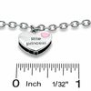 Child's Sterling Silver Little Princess with Pink Enamel Heart Charm Bracelet - 5.5"