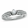 Thumbnail Image 1 of 1/4 CT. T.W. Diamond Engagement Ring in 10K White Gold - Size 7