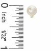 Thumbnail Image 2 of Cultured Akoya Pearl and Diamond Accent Stud Earrings in 10K Gold