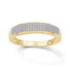 1/4 CT. T.W. Diamond Triple Row Wedding Band in 10K Gold