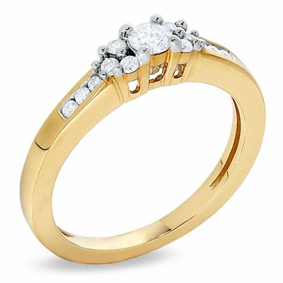 1/3 CT. T.W. Diamond Promise Ring in 10K Gold - Size 7