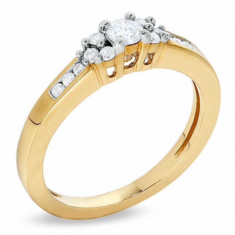 1/3 CT. T.W. Diamond Promise Ring in 10K Gold - Size 7