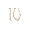 Thumbnail Image 1 of 18mm Beaded Hoop Earrings in 10K Gold