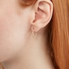 Thumbnail Image 3 of 18mm Beaded Hoop Earrings in 10K Gold