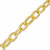 Thumbnail Image 1 of Diamond Accent Starter Charm Bracelet in 18K Gold-Plated Sterling Silver - 7.5"