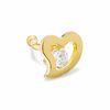Thumbnail Image 1 of 022 Gauge Heart Nose Stud with White Cubic Zirconia in 14K Gold