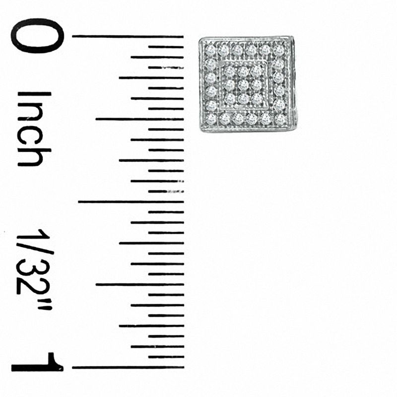 1/7 CT. T.W. Diamond Double Square Stud Earrings in Sterling Silver