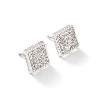 1/6 CT. T.W. Diamond Double Square Stud Earrings in Sterling Silver